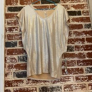 NWT SEVEN7 Gold Sparkle Top